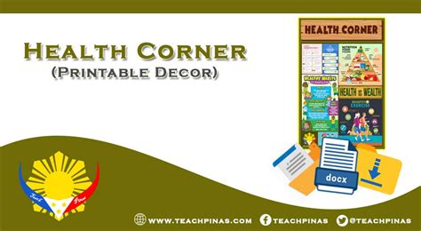 Health Corner Printable Poster .